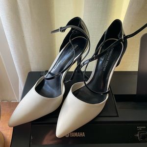 Ladies size 11 Black & Off-white/cream  Heels